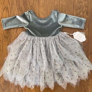 NEW WITH TAGS! Luna Luna Velvet and Tulle Dress with Stars (9 Months)